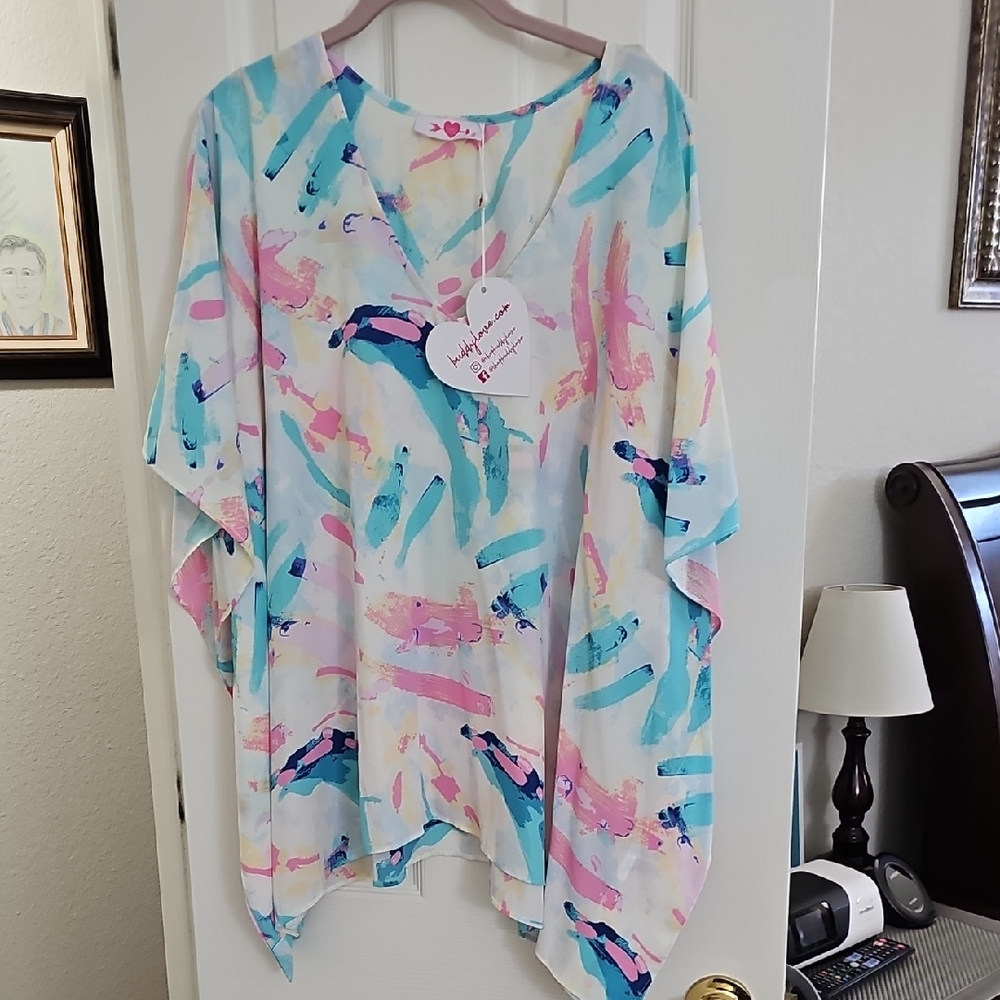 Colorful Abstract Women's Top